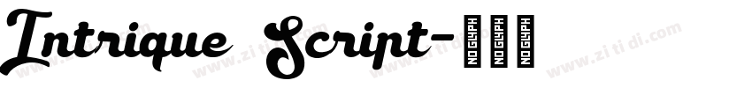 Intrique Script字体转换
